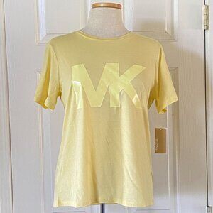 Michael Kors MK Big Logo Short Sleeve T-Shirt Light Sunshine Yellow M